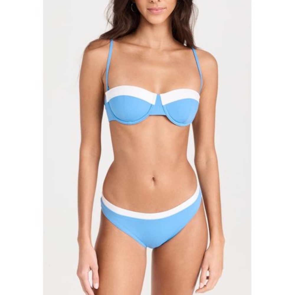 Blue and White Women's Bikini Bottoms